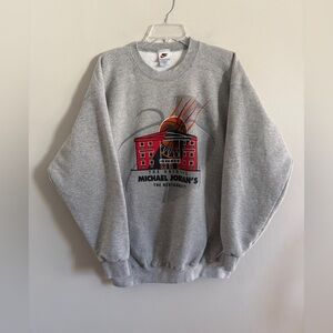 VTG NIKE 1990s Michael Jordan Bulls 'The Restaurant' Men’s Sweatshirt Large Grey